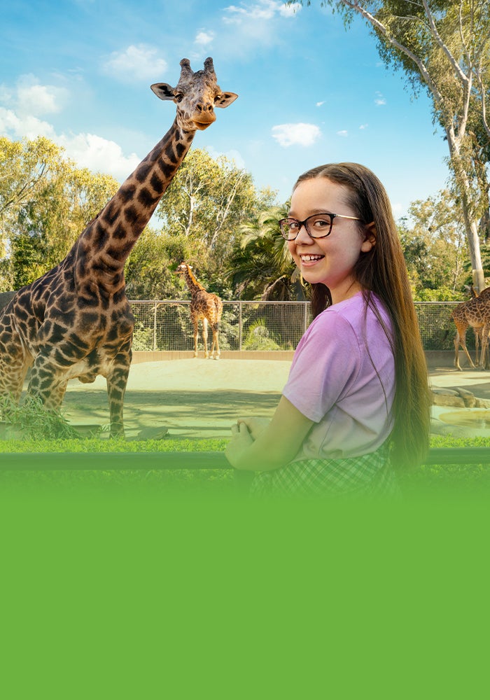 Girl with giraffe