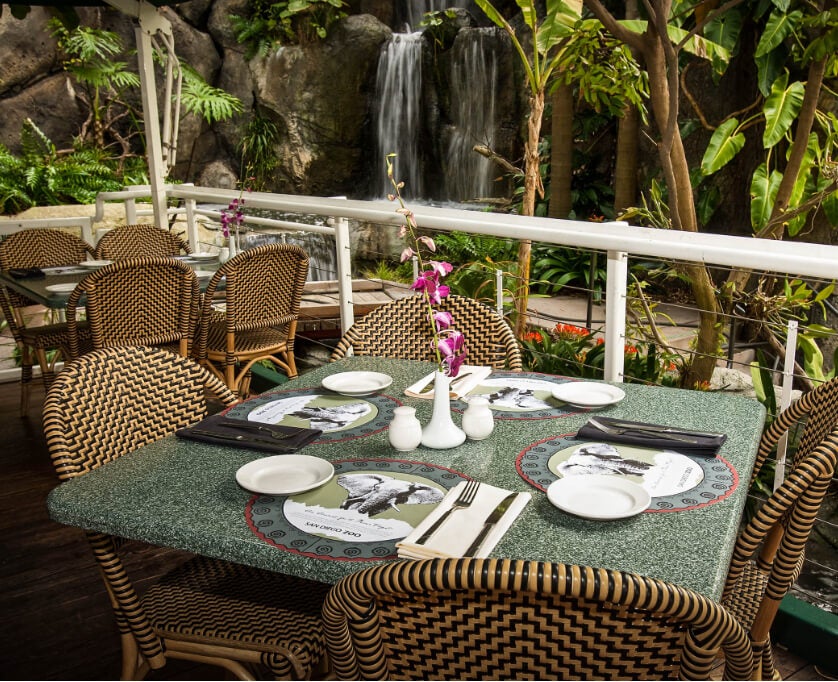 Patio table at Albert's Restaurant