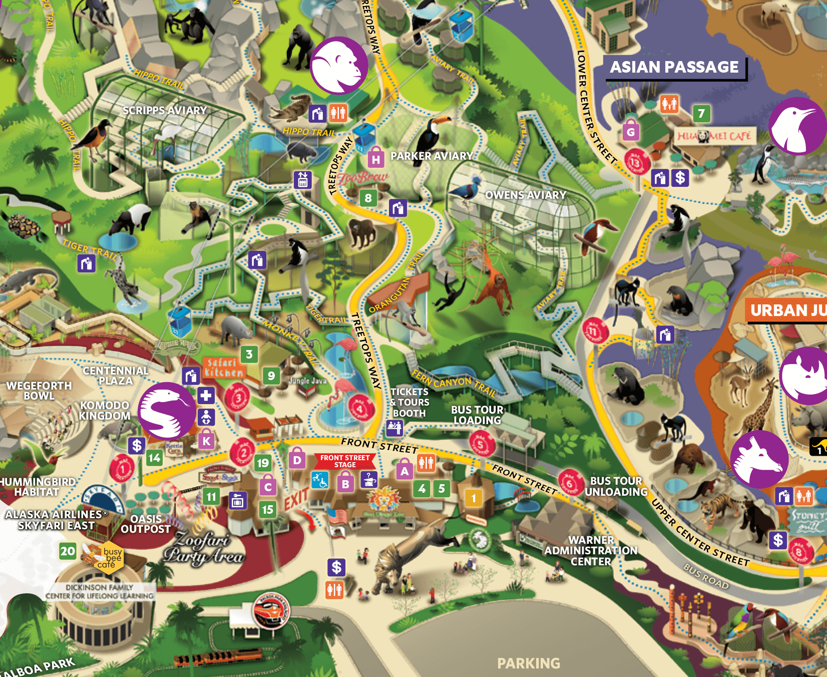 San diego zoo map. 