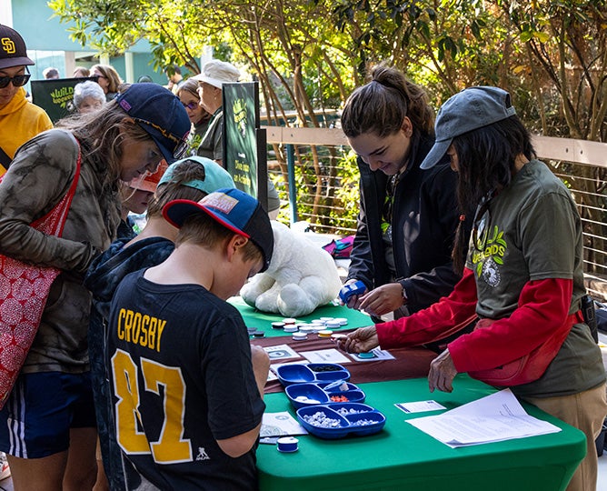 guests at a craft table