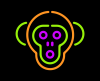 Neon monkey art. 
